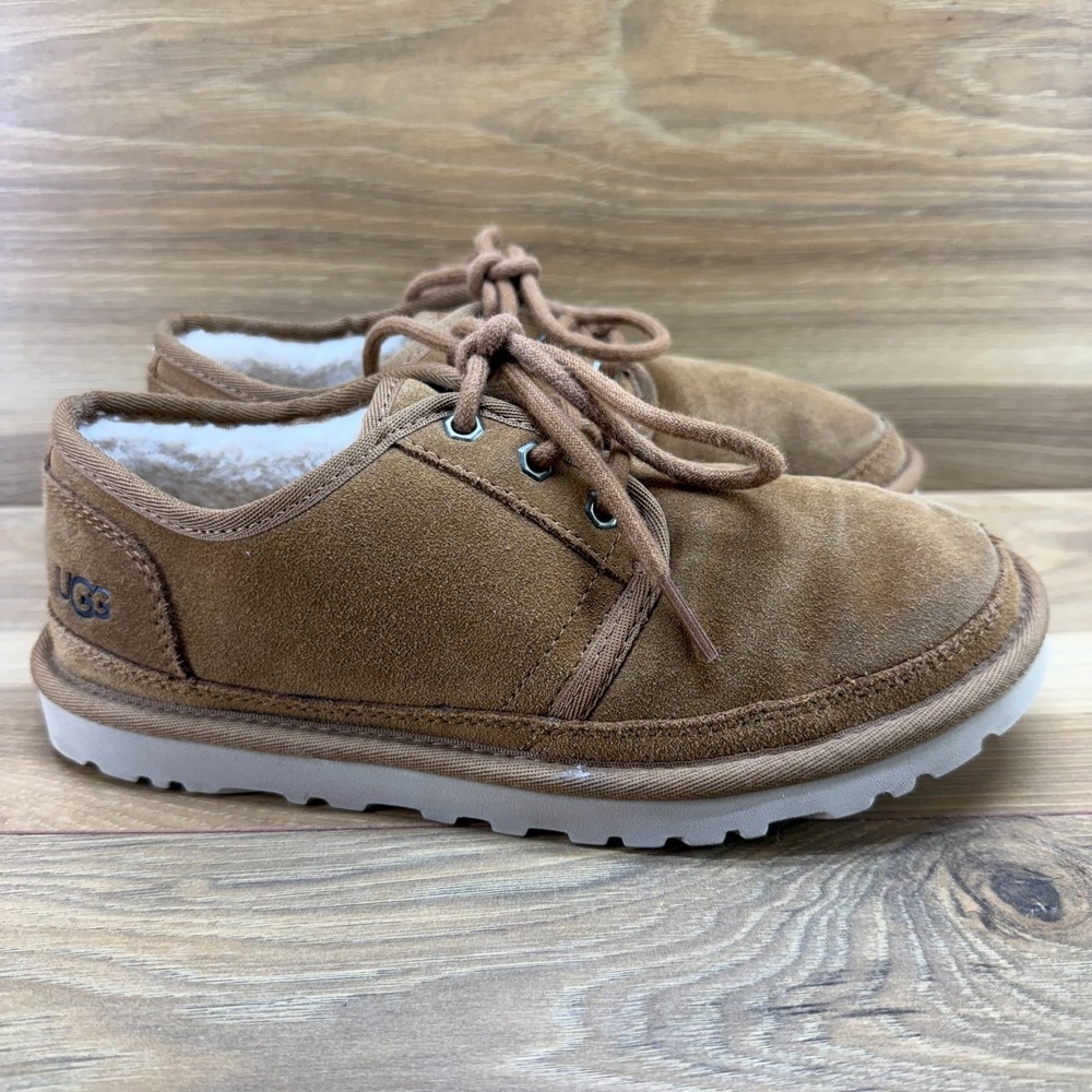 UGG Neumel Oxford Chukka Youth Kids Size 6 Chestnut Suede Sherpa Fur Lined Cozy